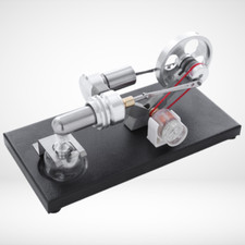 Modellino motore Stirling fai da te kit generatore di elettricità in metallo modello giocattolo educativo
