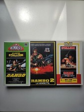 Collezione Completa RAMBO 1 2 3 VHS Originali - Edizioni Vintage Stallone