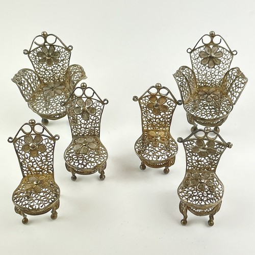 Set sedie antiche - set, argento