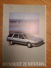 Brochure Depliant Catalogo Prospekt Renault 21 NEVADA italiano 1988 24 pagine