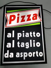 Insegna luminosa pizza in alluminio perfettamente funzionante