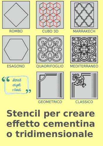 Stencil per effetto cementine - per,
