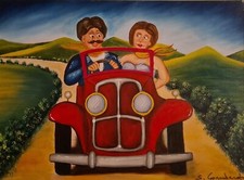 Salvo Lombardo orogin con archivio olio su tela cm 30 x 40 oil painting italian