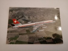 Swissair Convair 990 Coronado aereo di linea cartolina a5