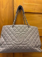 Chanel GST grey leather