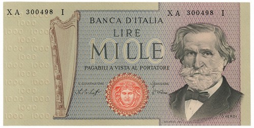 1000 lire giuseppe verdi - lire,