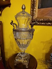 VASO IN CRISTALLO DI BOEMIA CON DECORAZIONI IN BRONZO DORATO
