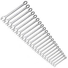 SET CHIAVI FISSE COMBINATE 6 32  25 PZ PEZZI IN ACCIAIO CHROME VANADIUM SATINATE