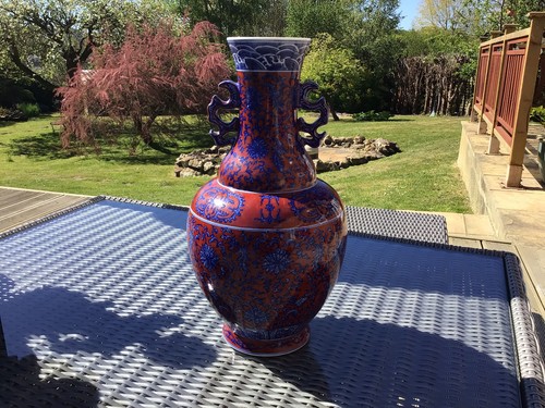 Impressionante vaso cinese