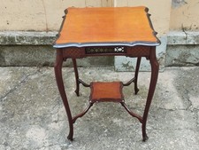 ANTICO TAVOLINO DA THE INGLESE STILE CHIPPENDALE IN LEGNO MASSELLO DA RILUCIDARE