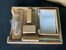 Set accessori scrivania rovere