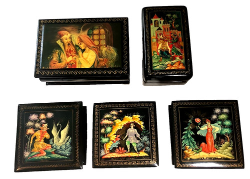 Set five vtg russian - set,