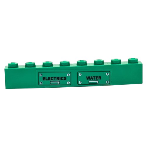 Lego blocco 1x8 verde - lego,
