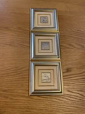 3 cornici lastra d'argento 925% Certificato Di Garanzia Cavallo Donna Barca 3D