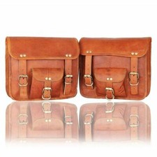 Borse Da Sella Fatte A Mano Per Moto Vintage In Pelle 2 Borse Laterali Panniers