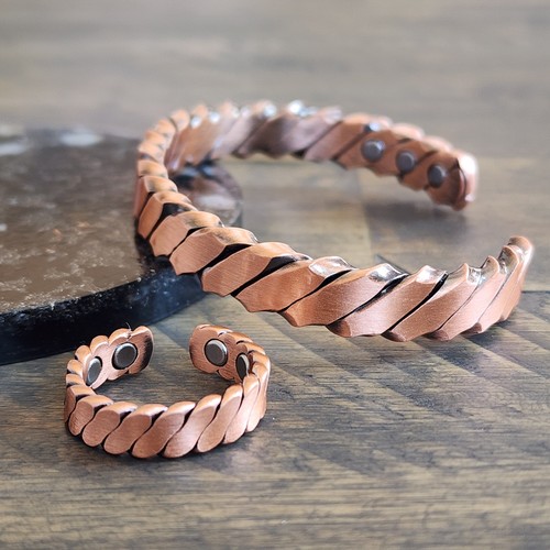 Set bracciale anello rame - set,