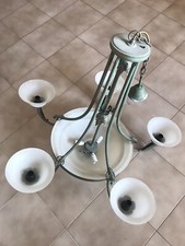 COPPIA DI LAMPADARI PER SOGGIORNO FATTI A MANO IN FERRO BATTUTO