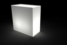 Vaso resina Cassetta Fioriera moderna luminosa luce esterno/interno 90x45xh90 cm