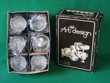 SET 6 TAZZINE DA CAFFÈ AMC ART DESIGN PIATTINI CUCCHIAINI INOX 18/10 NUOVE. DF7