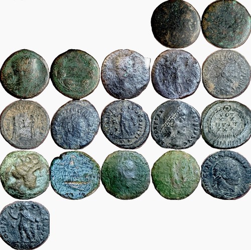 Nove monete antiche romane - nove,