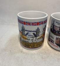 London Landmark Coffee Tea Mugs Pair | Tourist Souvenir Cup Set UK England