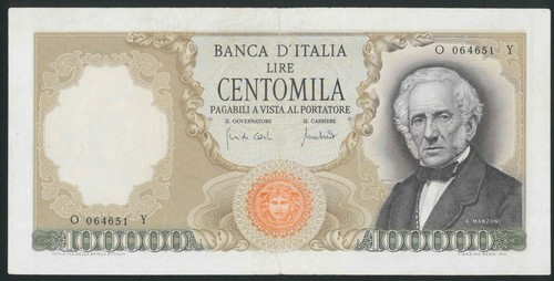100000 lire manzoni - 100000,
