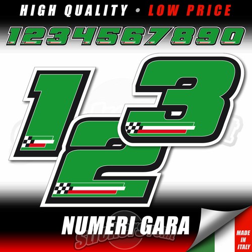 Sticker adesivo numero - numero, a