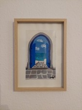 Quadro acrilico su carta vista