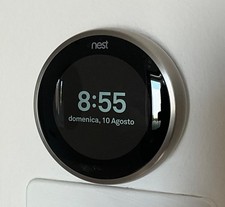 Termostato Google Nest corona acciaio