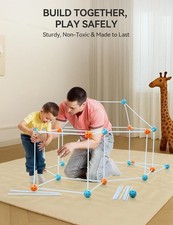 Kit Costruzioni del Forte per Bambini 133 Pz  con Gioco di Lancio, Brilla