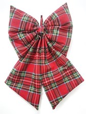 Fioccone Natale Scozzese Tartan Rosso