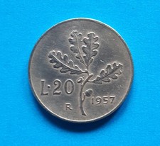 20 Lire 1957 Repubblica Italiana - Moneta rara