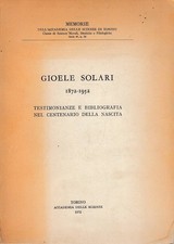 GIOELE SOLARI 1872-1952