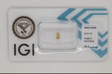 Diamante Naturale Certificato IGI-0.31ct-VS2-pera-Natural Fancy Brownish Yellow-