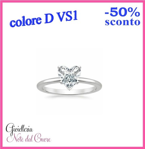 Anello solitario oro bianco - anello,