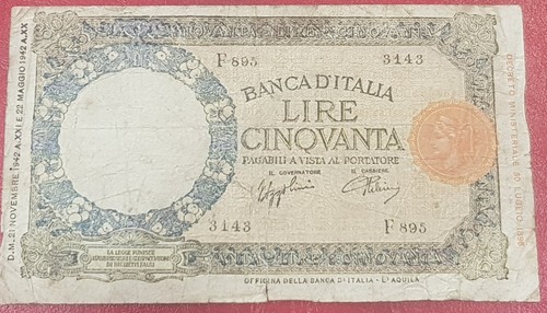 Banconota lire lupetta - banconota,