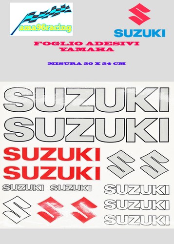 Adesivi suzuki foglio - adesivi,