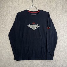 Camicia Mammut uomo XL nera manica lunga logo mammut maglietta outdoor