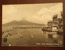 Cartolina Napoli Borgo Marinaro e Vesuvio Viaggiata