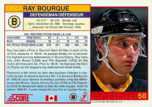 1991 score promos canadian - 1991-92,