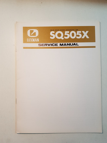 Luxman 505x manual service - 505x,