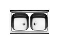 Lavello da appoggio in acciaio