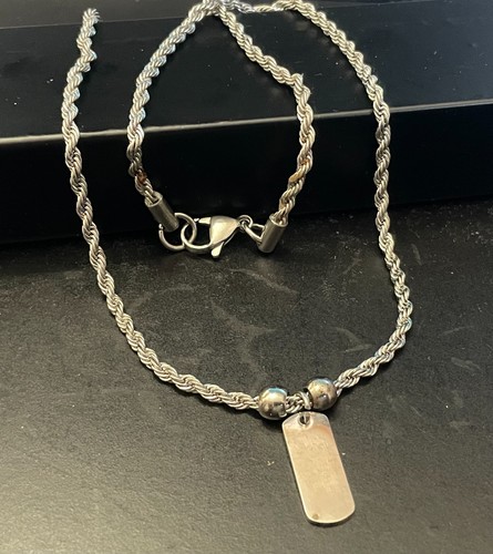 Collana uomo con piastrina - uomo,