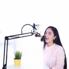 SUPPORTO STAND MICROFONO FILTRO ANTIVENTO PORTA CELLULARE IPAD TABLET CANTARE PR