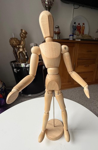Vintage wooden artist - vintage, 12"