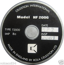 Replacement diaphragm tweeter - replacement,
