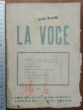 LA VOCE 1916 N°7 RIVISTA LETTERATURA FUTURISTA - SOFFICI  LINATI  CARRA'  ONOFRI