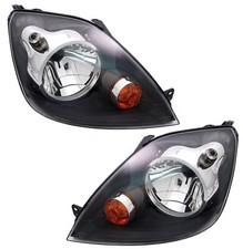 Faro proiettore nero grigio H4 sinistro + destro per Ford Fiesta VI 2005-2008