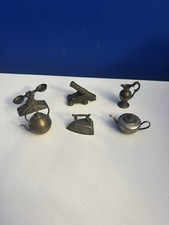 MINIATURE DA COLLEZIONE CASA DELLE BAMBOLE METALLO VINTAGE