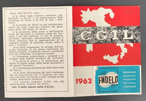 Tessera l 1962 - tessera,